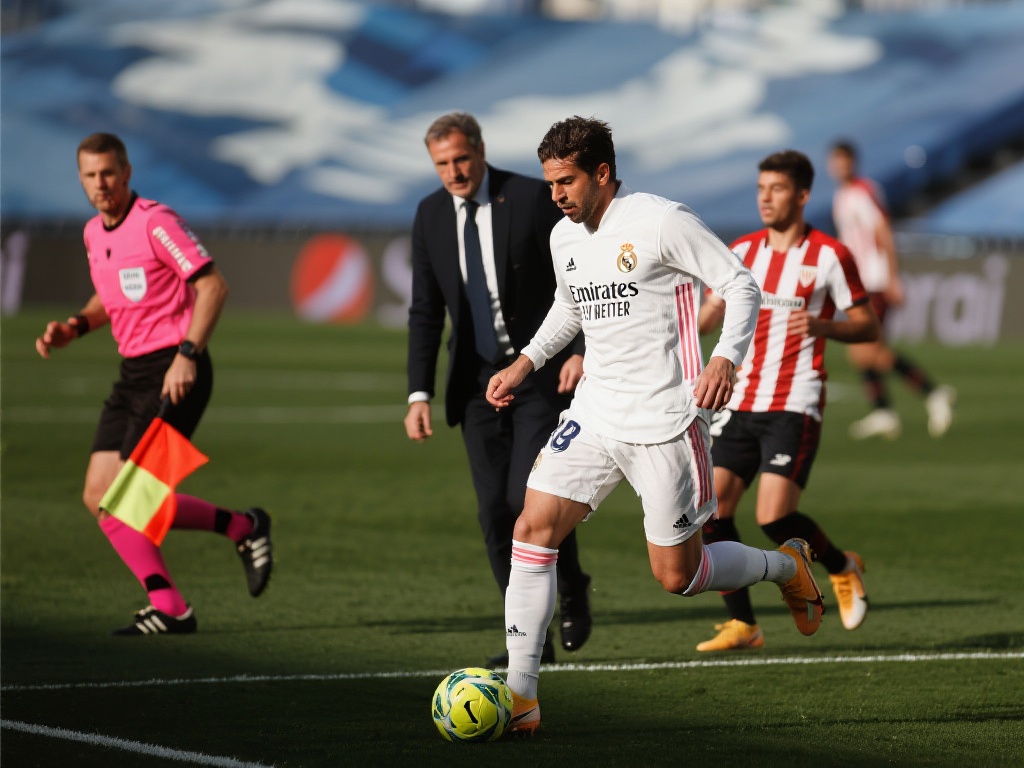 西甲战报：皇马2-0塞维利亚，姆巴佩五连破造红牌